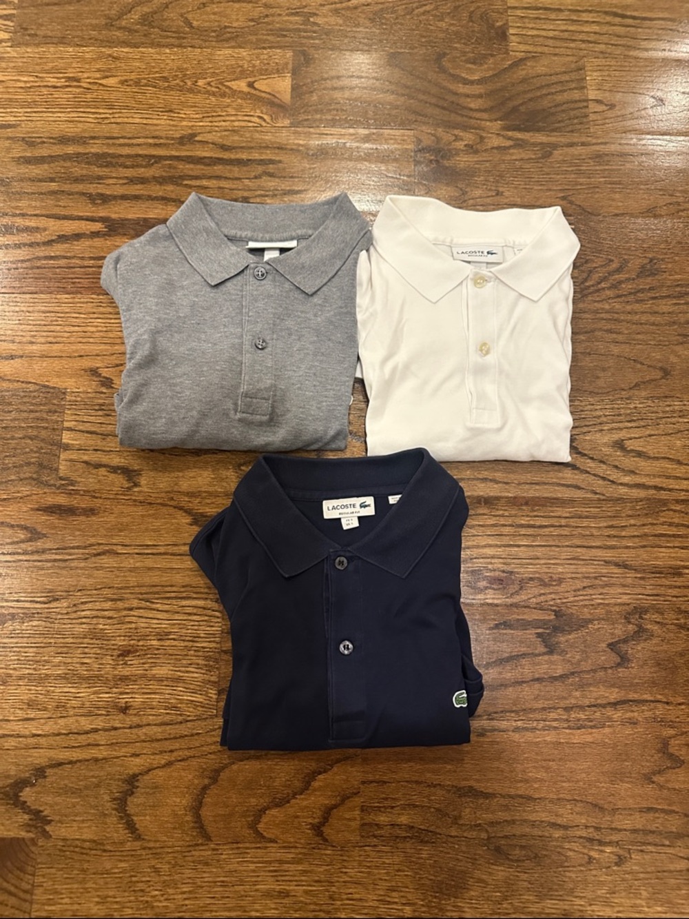 Lacoste Men’s Polo Pack - Navy, Gray, White